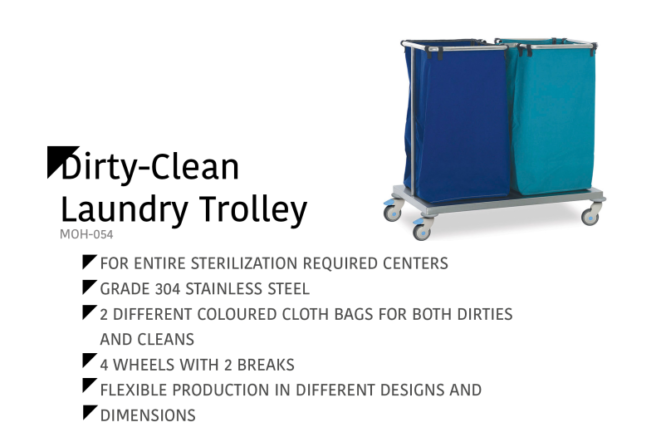 Dirty Clean Laundry Trolley MOH-054