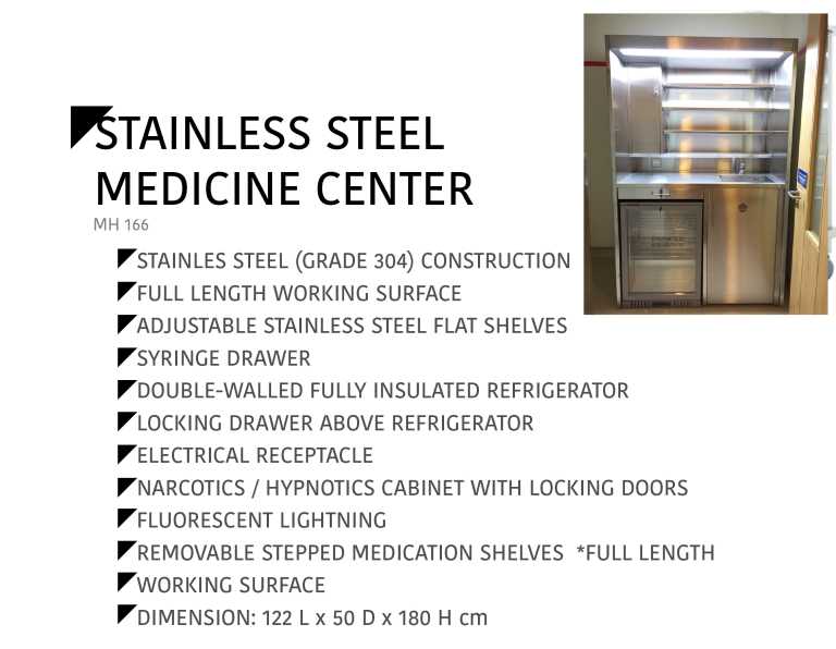 Stainless Steel Medicine Center MH-166