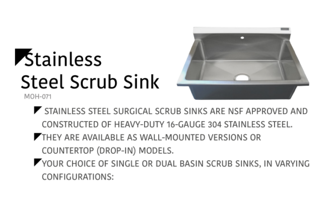Stainless Steel Scrub Sink MOH-071