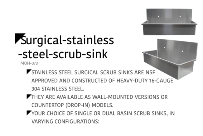 Surgical Stainless Steel Scrub Sink MOH-073