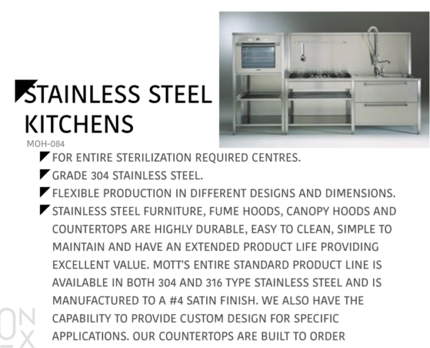 Stainless Steel Kitchens MOH-084